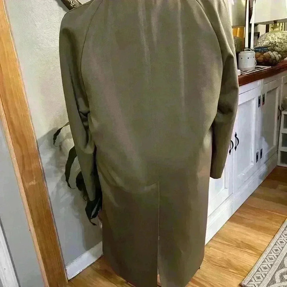 Vintage Mens Sz 40 LONDON FOG Trench Coat Tan with Zip Out Winter Liner Long - Picture 7 of 11